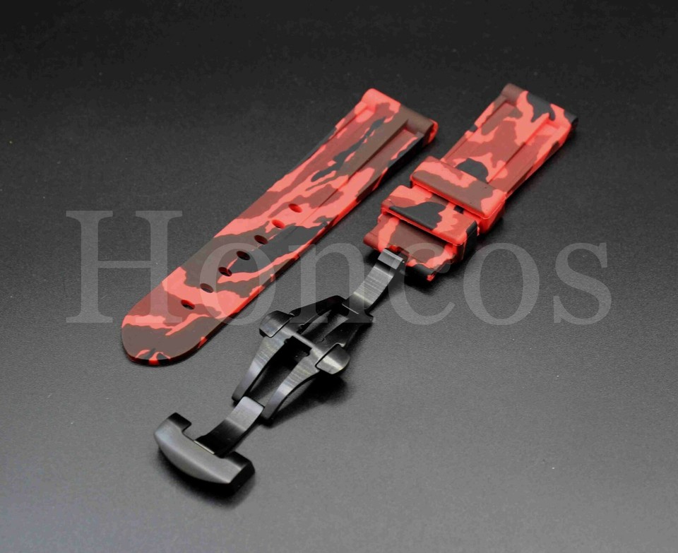 Sostituzione Cinturino Orologio Per Panerai Luminor Black 24 Mm - Foto 2