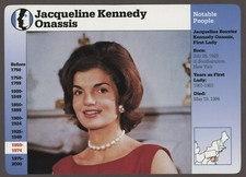 Jacqueline Kennedy Onassis  Grolier Story of America History Card Notable People