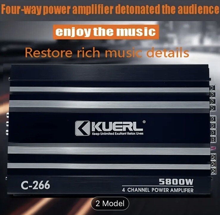 Kuerl C266 4 Channel Power Amplifier 5800 W, Car Auto Amplifier | eBay
