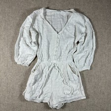Aerie White Dress Women’s Size S/P Lacey Long Sleeve Romper