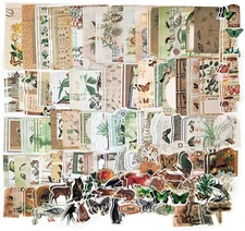 200PCS Vintage Scrapbooking Supplies Pack, Aesthetic Scrapbook Sticker Paper Art