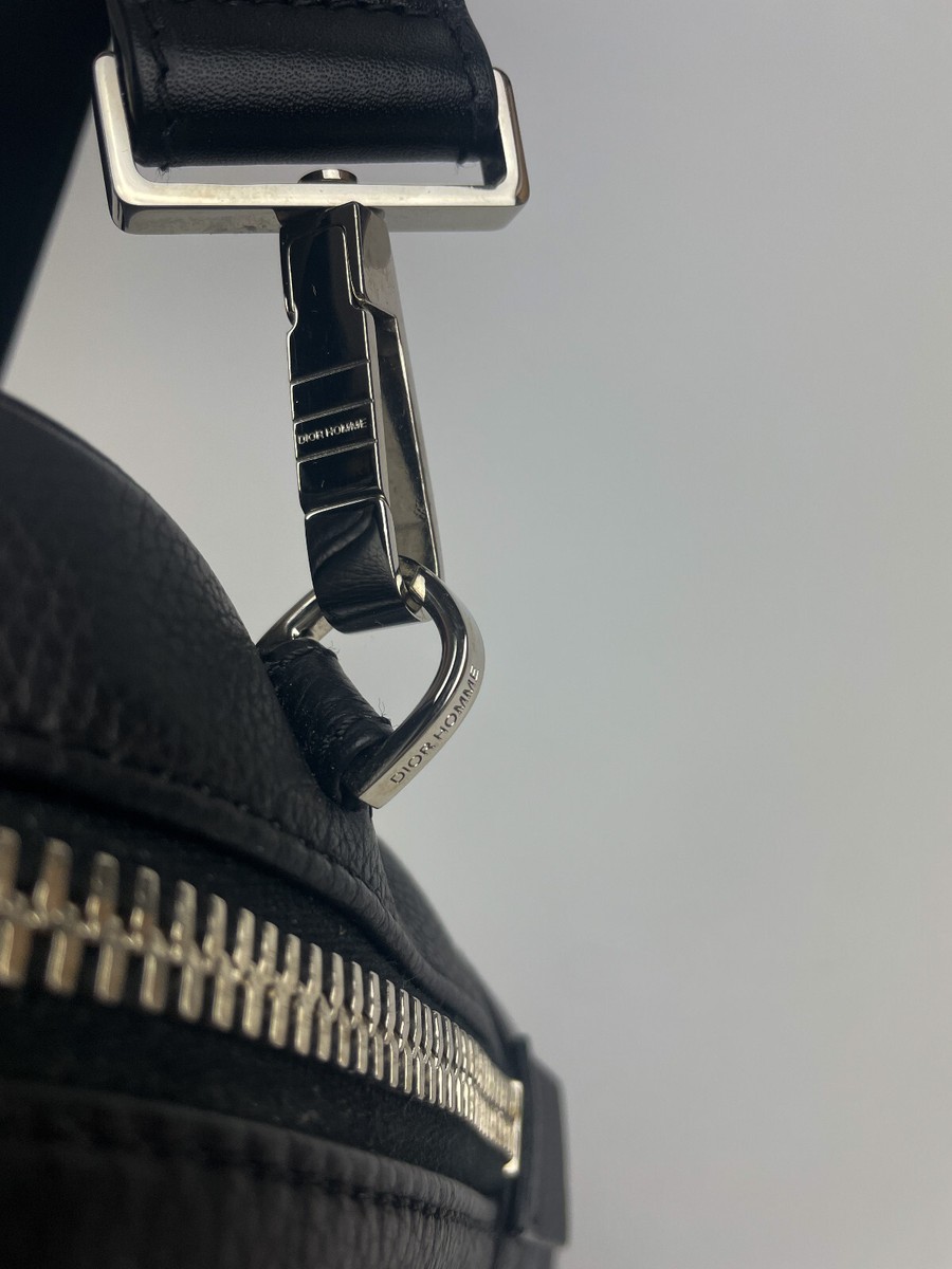 Dior Homme Leather 2-Way Shoulder Hand Bag Black Messenger Dior Homme Leather 2-Way Shoulder Hand Bag Black Messenger
