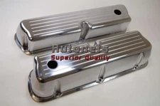 Ford 289 302 351W & 5.0L Polish Ball Milled Aluminum Valve Cover Small Block SBF