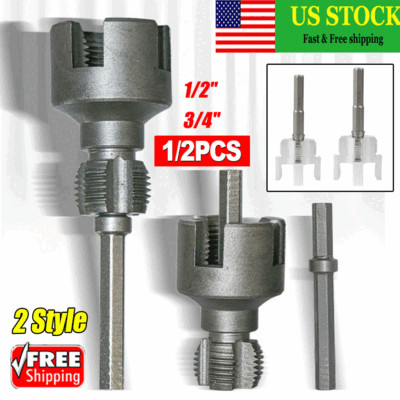 Pipe Thread Cutting Tool, Electric Drill Compatible Pvc Pipe Threader Kit 2Style