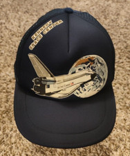 NASA Kennedy Space Center Hat Adult Mens Blue Snap Back Cap Adjustable Mesh Back