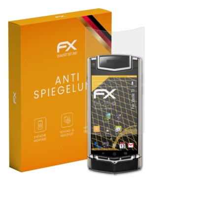 atFoliX 3x Displayfolie für Vertu Ti Schutzfolie matt&stoßfest Folie