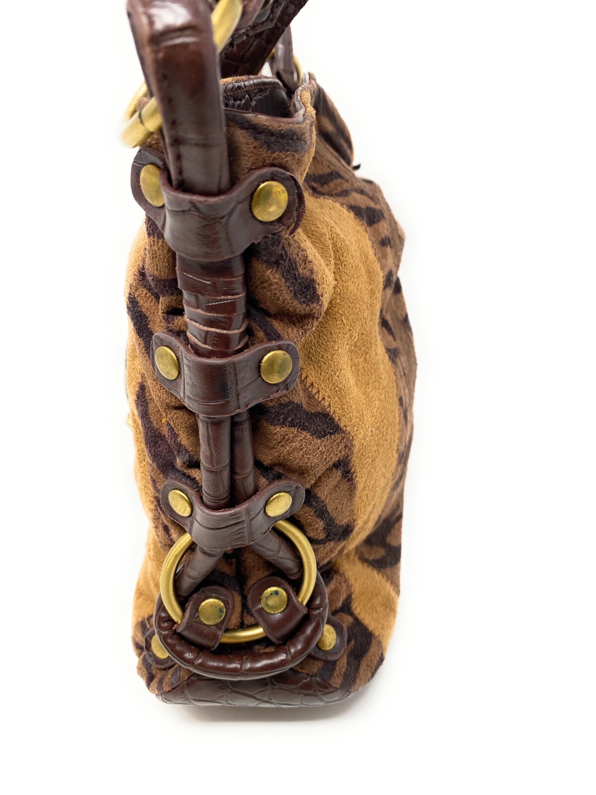 Bueno Patchwork Animal print Leather Hobo Shoulde… - image 3