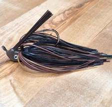 Weedless Bass Fishing Swim Jigs Natural Colors 1/4 oz - 1/2 oz 5 Colors 3D Eyes