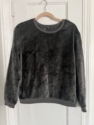 Cold Crush Sweater Gray Fuzzy Soft Long Sleeve Pullover Size L