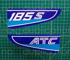 1982 82' ATC185s Rear fender 2pc decals stickers graphics trike autocollant ATC