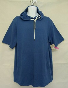george men's short sleeve elongated slub hoodie