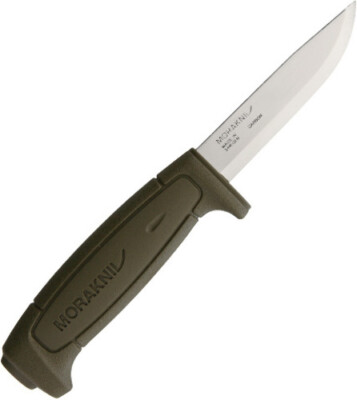 Mora Basic 511 3.5'' Fixed Blade Green Polypropylene Handle Knife