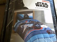 DISNEY STAR WARS MICROFIBER REVERSIBLE COMFORTER 86 X 61" TWIN SIZE - NEW