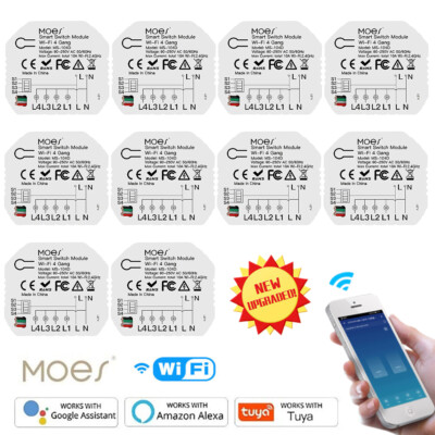 2/3/4 Gang Wifi Smart Lichtschalter Dimmer Relais Modul für TUYA Alexa Google DE