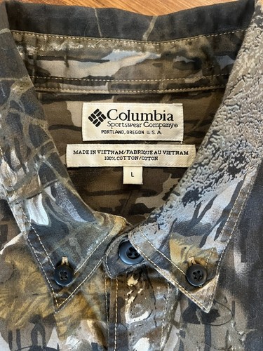 LN Columbia Camouflage Hunting Shirt Size L - Picture 2 of 4