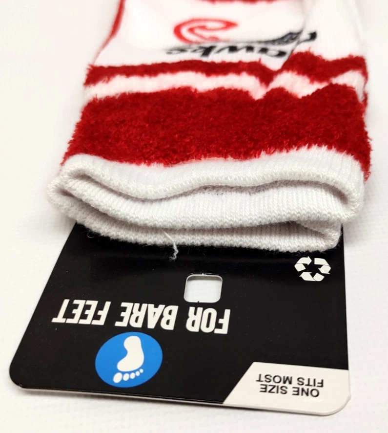 Calcetines Altanta HAWKS NUEVOS CON ETIQUETAS para pies desnudos ~ rojo y blanco ~ OSFM ~ W 6-11, M 5-12 Foto 2 de 4