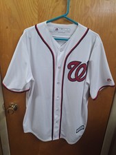 Majestic #34 Bryce Harper Washington Nationals Baseball Jersey Size Men Large