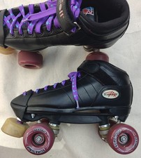 Riedell R3 Cayman Roller Skates Size 8 Sure-Grip Aerobic Wheels Superball...