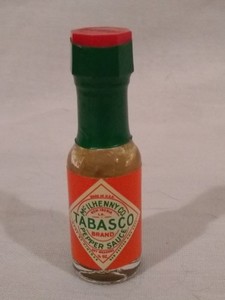 Vintage Miniature Tabasco Pepper Sauce Mini Bottle 1/8 FL OZ, 3.7ML Sealed