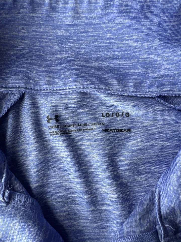 Camisa Pullover Under Armour HeatGear Calce Suelto 1/2 Cremallera Azul Brezo Para Mujer Grande Foto 2 de 4