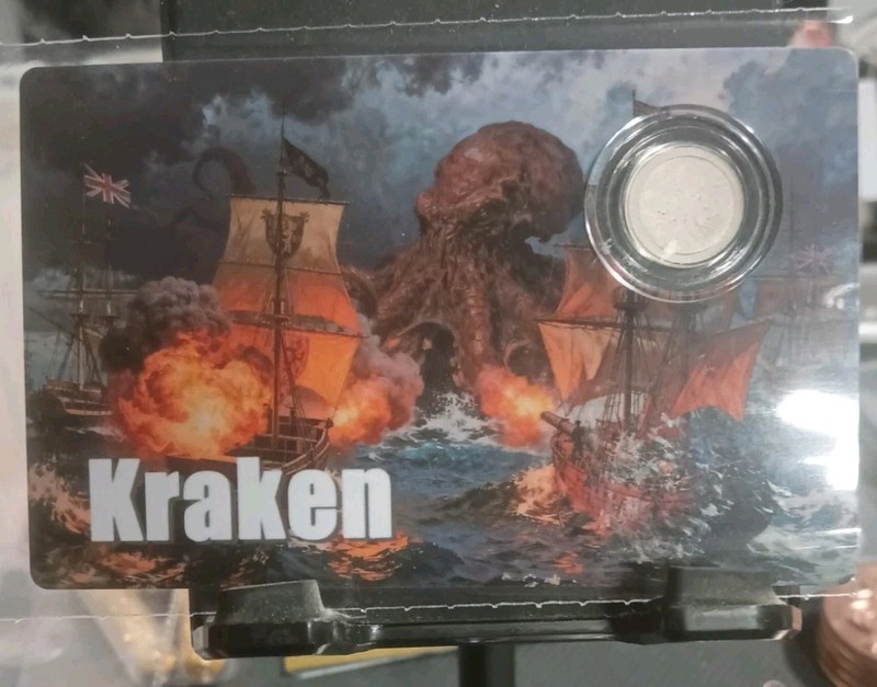 KRAKEN 1/500 Oz Platinum Coin 25$ Liberia 2026 - In hand