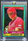 Mike Trout RARE REFRACTOR INVESTMENT CARD BLUE SPARKLE ANGELS TOPPS MINT MVP!!