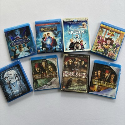 Disney Blu-ray & DVD Lot (8) - Frozen, Toy Story 3, Pirates