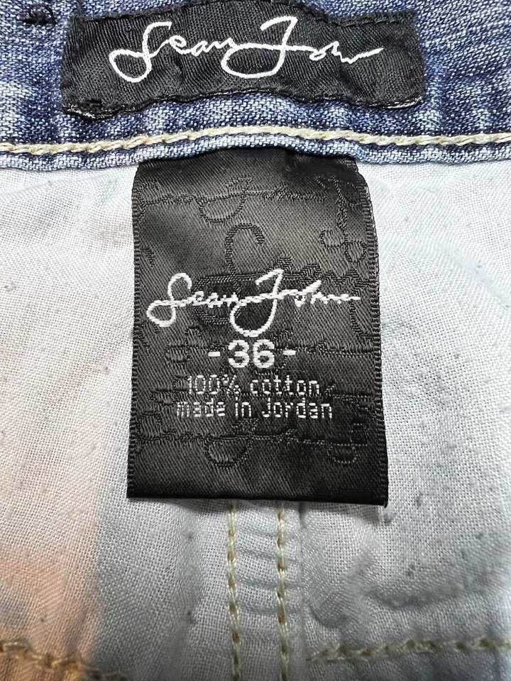 Sean John Shorts Men’s 36 Denim Baggy Wide Leg Hip Hop Grunge Skater Y2K Retro - Image 2 of 4