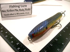 Musky 7" Topwater Wood Fishing Lure - Handcrafted in Wisconsin, U.S.A. WRS