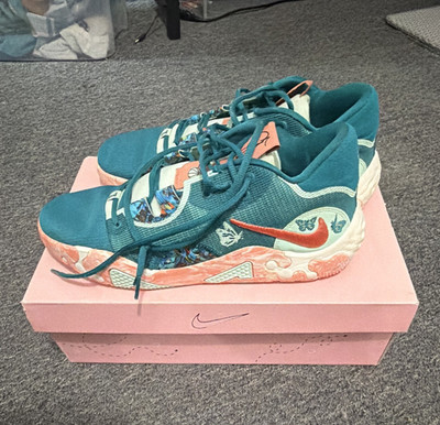 Nike PG 6 Men s Basketball Low Top Lace-Up Sneakers Green Pink White DH8445-300
