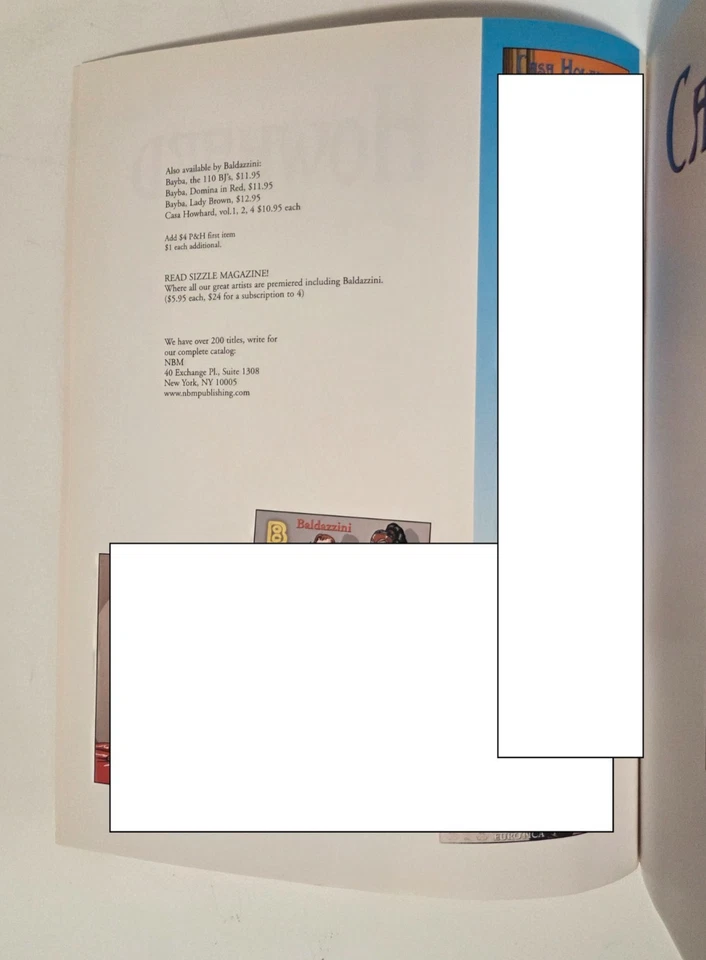 Casa Howhard Vol. 3 — Roberto Baldazzini, Stefano Gaudiano | 2004 | NBM - Image 2 of 3