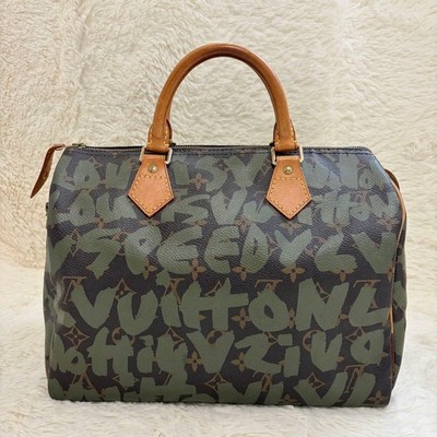 Louis Vuitton Speedy 30 Monogram Graffiti Khaki Handbag M93705