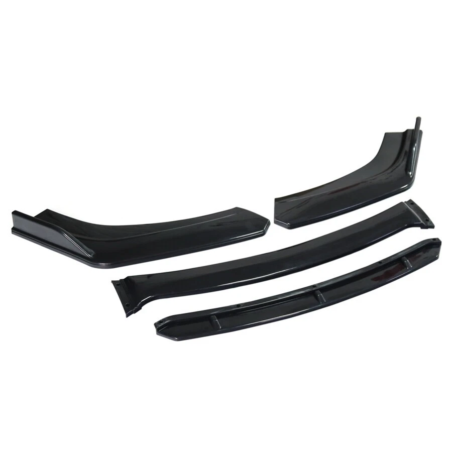 4pcs Glossy Black Car Front Bumper Splitter Lip Diffuser Spoiler Body Kit USA Foto 4 de 4