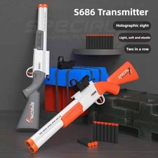 Double Barreled Airsoft Rifle S686 Toy Gun with Dual Soft Bullets for Kids