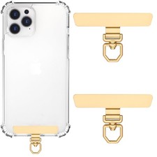 ZXZone Metal Phone Tether Tab, Anti-Scratch, Patch, 3 3, XS-Gold