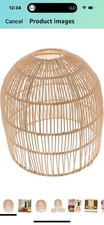 Ceiling Pendant Light Shade Natural Rattan Lampshades Rustic Bedroom Lighting