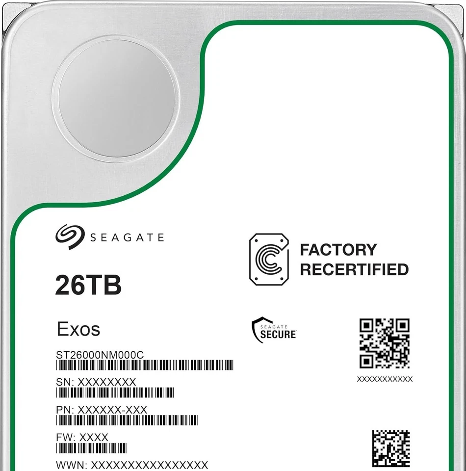Seagate EXOS 26TB HDD 3.5 Zoll Server Festplatte SATA 24/7 7200rpm ST26000NM000C - Bild 2 von 4