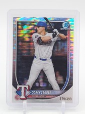 COREY SEAGER 2025 BOWMAN CHROME PULSAR REFRACTOR /399 #45 TEXAS RANGERS Q0107