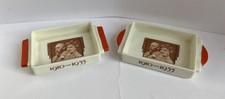 ROYAL DOULTON KING GEORGE V QUEEN MARY SILVER JUBILEE 1935 PIN DISH PAIR