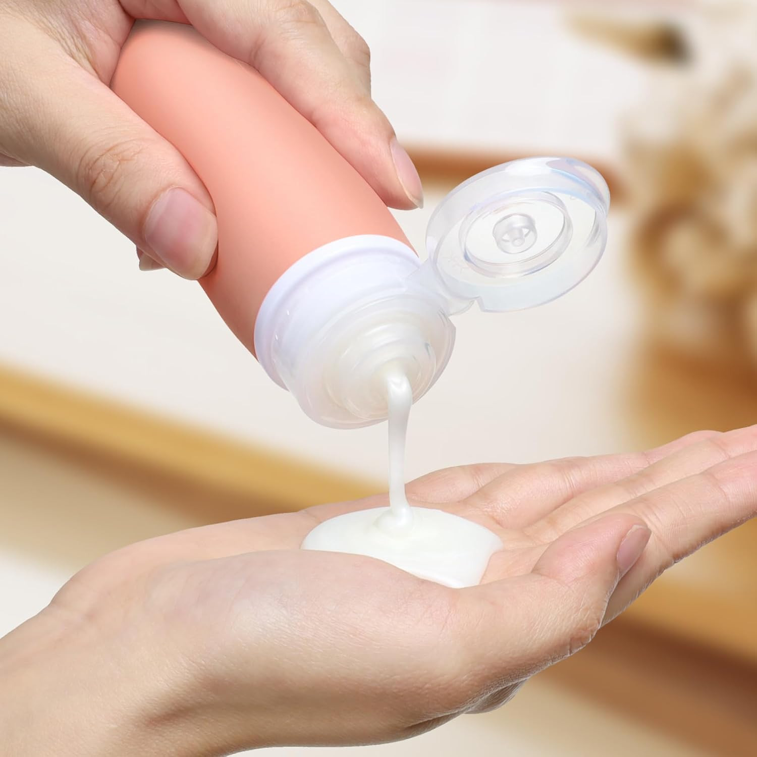 TSA Approved Toiletry Bag with Bottles - Travel Essentials 8 Pack Leakproof 3.4o