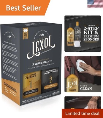 Leather Conditioner and Cleaner Kit by , Use on Furniture, Car Interiors, Sho...