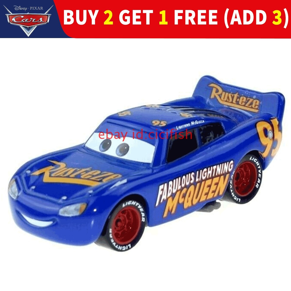 Mattel Disney Pixar Cars 3 Fabulous Lightning McQueen 1:55 Diecast