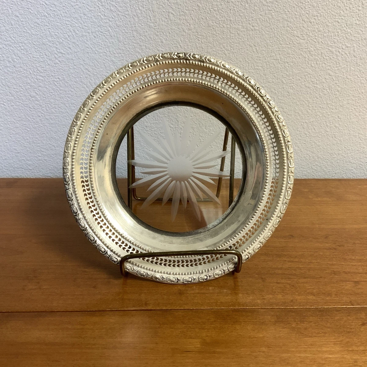 【Frank M. Whiting】 パール グラスコースター【純銀/ガラス】 Frank M. Whiting US Sterling Silver Antiques for sale | eBay