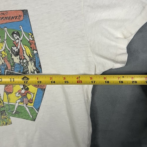 RE/DONE T-shirt donna libertà uguaglianza maglietta grafica fumetto donna taglia XS USA - Foto 5 di 9