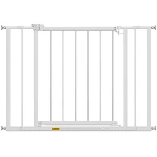 30”Tall Dog Gate for Stairs & Doorways,Fits 28.5”-39.7” Wide Openings Metal Gate