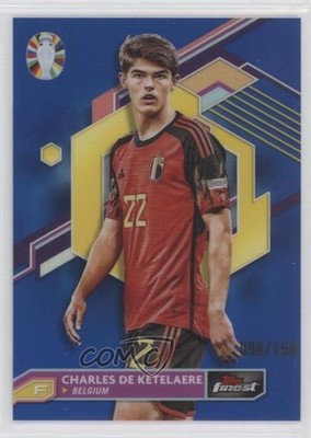 2023 Finest Road to UEFA Euro 2024 Blue Refractor /150 Charles De Ketelaere ne1