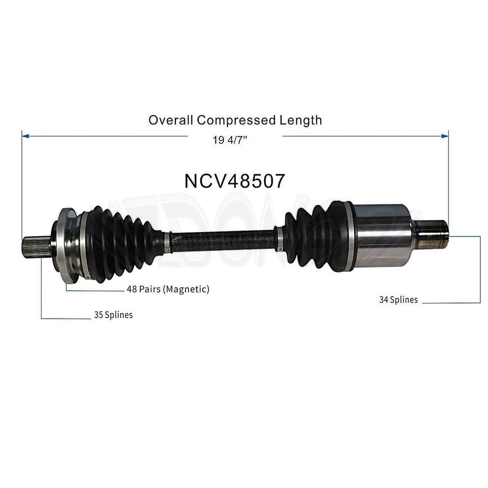 Front Left CV Axle Assembly for Mercedes-Benz E320 E350 E500 E550 4Matic 2004-09 - Image 4 of 4