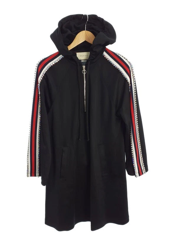 Robe Gucci manches longues à capuche avec strass tailles 502307 X9N83 r10_0404