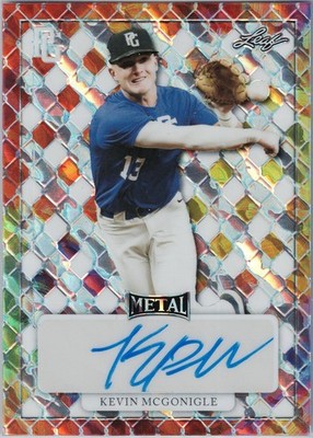2022 Leaf Perfect Game - Metal Auto Burst Marble Proof Kevin McGonigle 1/1
