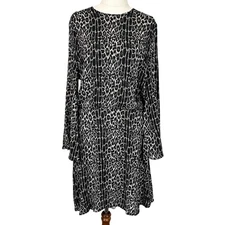 Zimmermann Flare Sleeve Leopard Mini Dress NEW Size 3 AU 14 US 10 BNWT